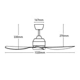 Mercator Lighting Ceiling Fans 52' Jota DC Ceiling Fan Lights-For-You FC2110133WH
